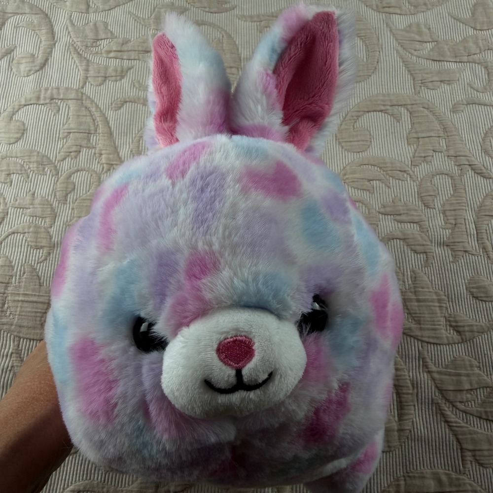 Aurora World Pastel Tie Dye Bunny Plush Stuffed Animal Pink Blue Purple 9 Inch